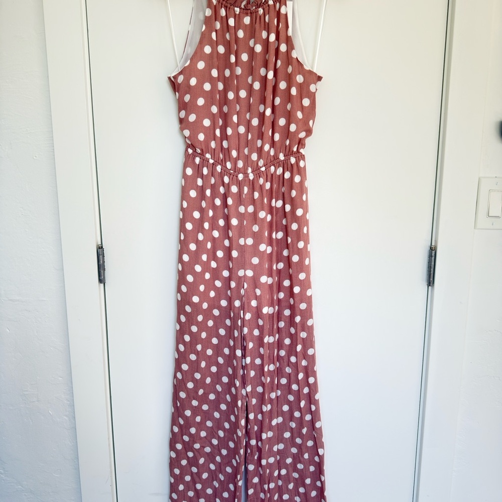 Sugarlips Brown Polka Dot Maxi Dress